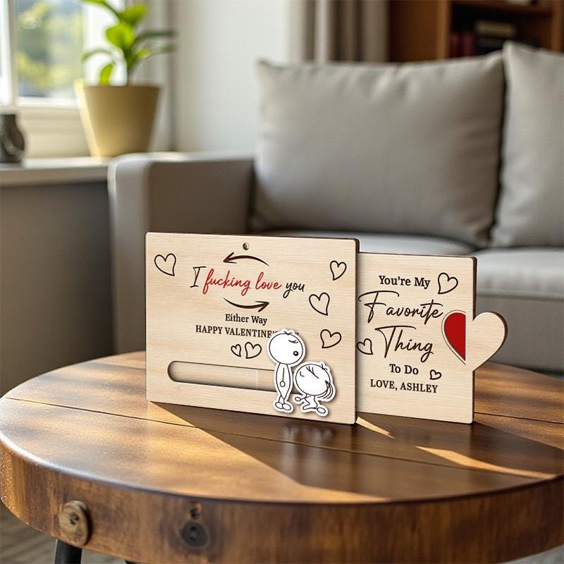 Personalized Valentine's Day Gift Card – Naughty Couple Slider