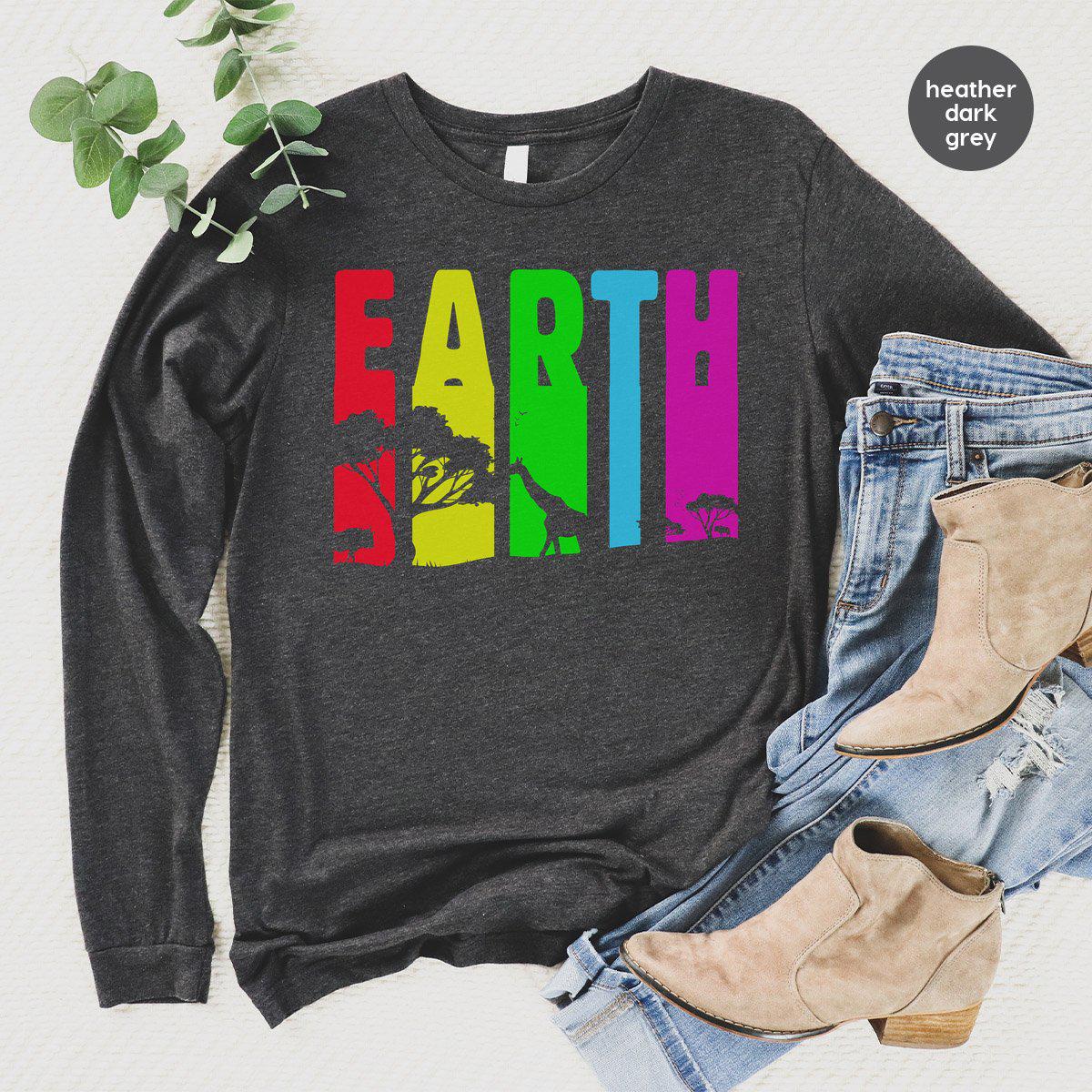 Earth Day Safari Animals Sweatshirt – Save Wildlife Hoodie, Nature Lover Gift