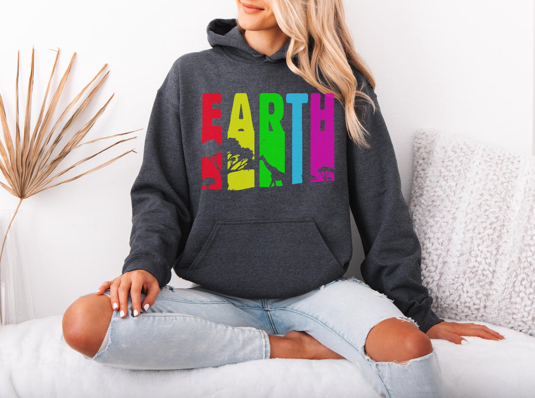 Earth Day Safari Animals Sweatshirt – Save Wildlife Hoodie, Nature Lover Gift