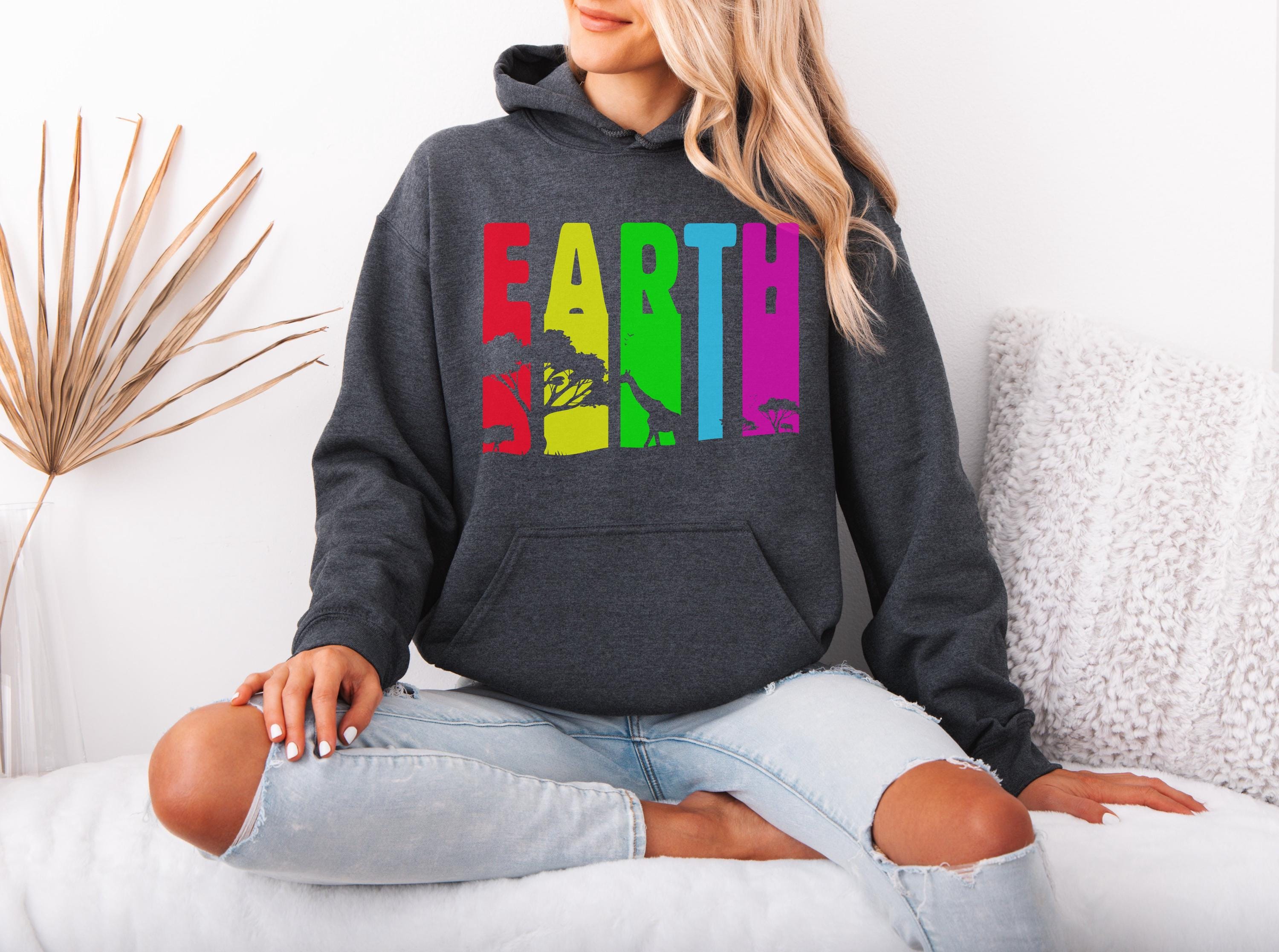 Earth Day Safari Animals Sweatshirt – Save Wildlife Hoodie, Nature Lover Gift