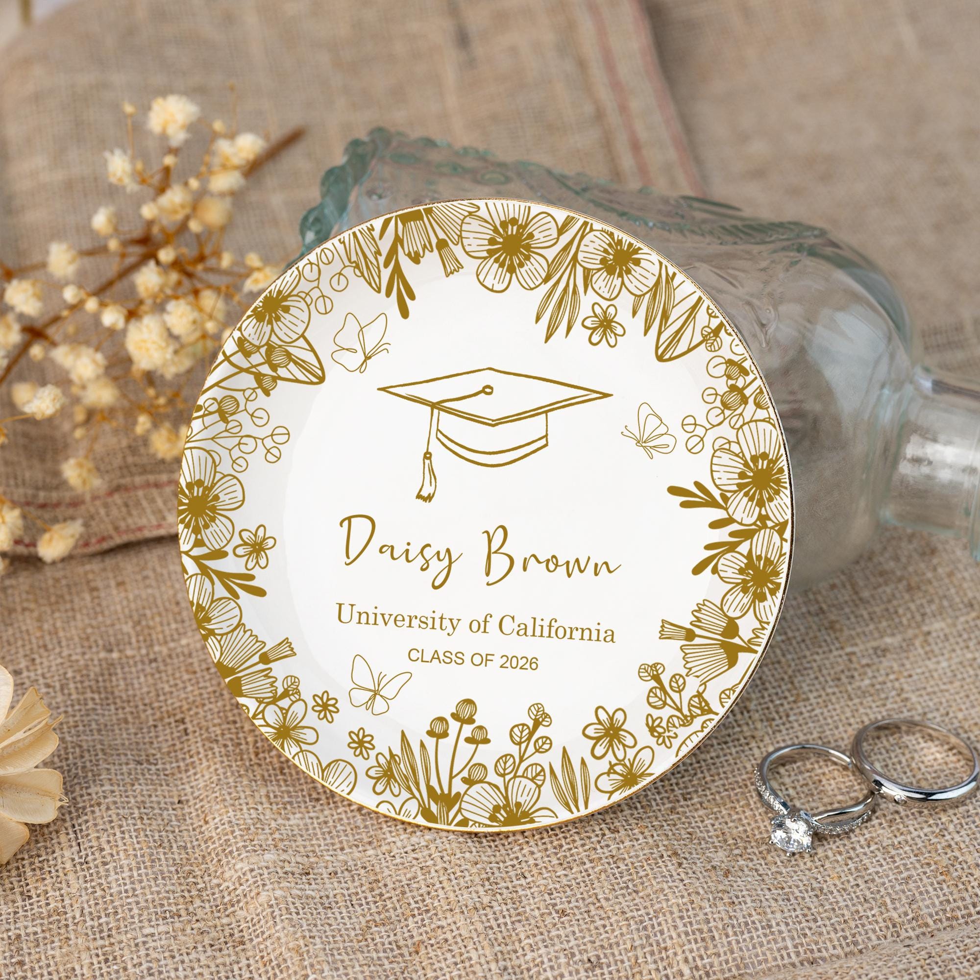 Personalized Graduation Ceramic Ring Dish