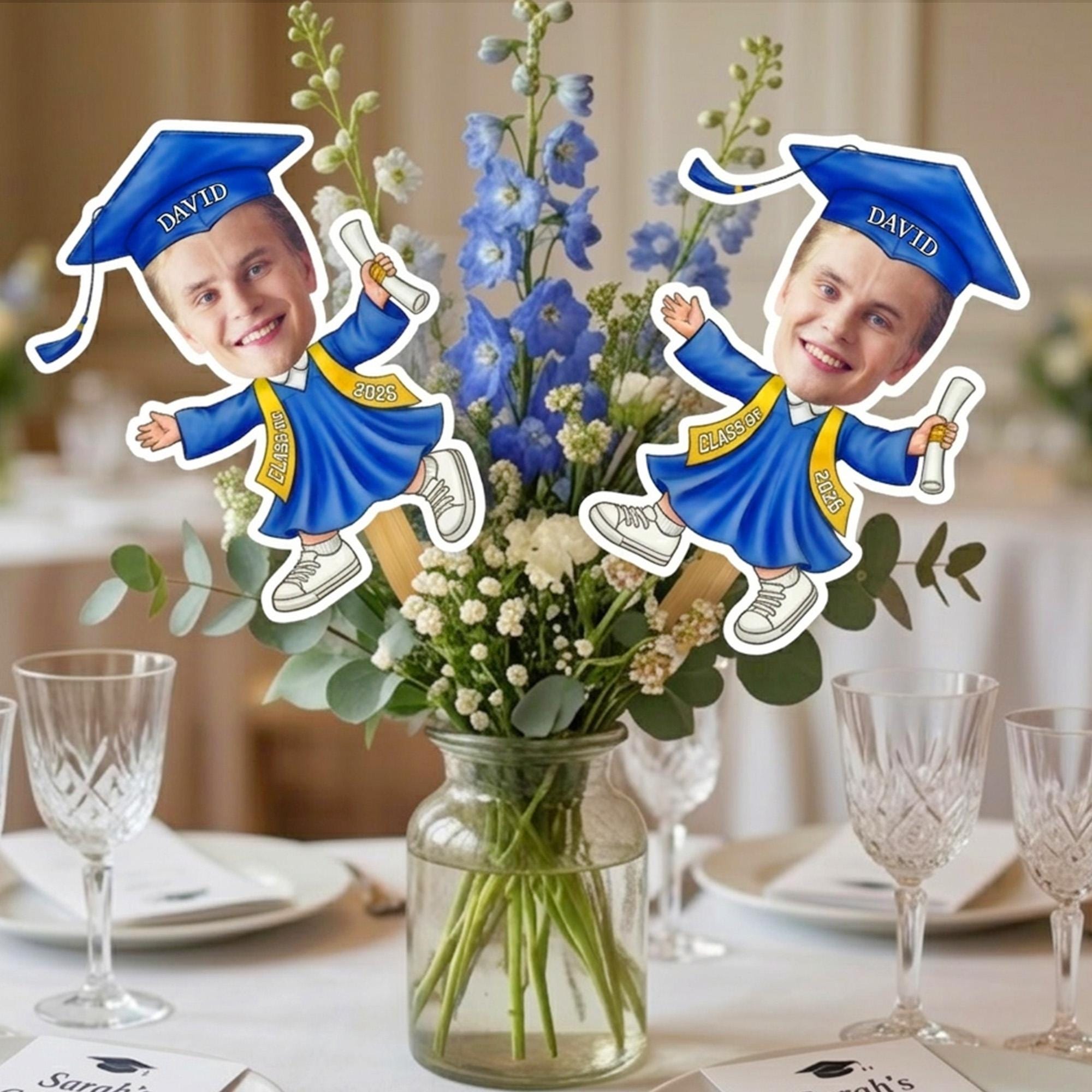 Custom Photo Graduation Fan, Personalized Face Fans, Class of 2026