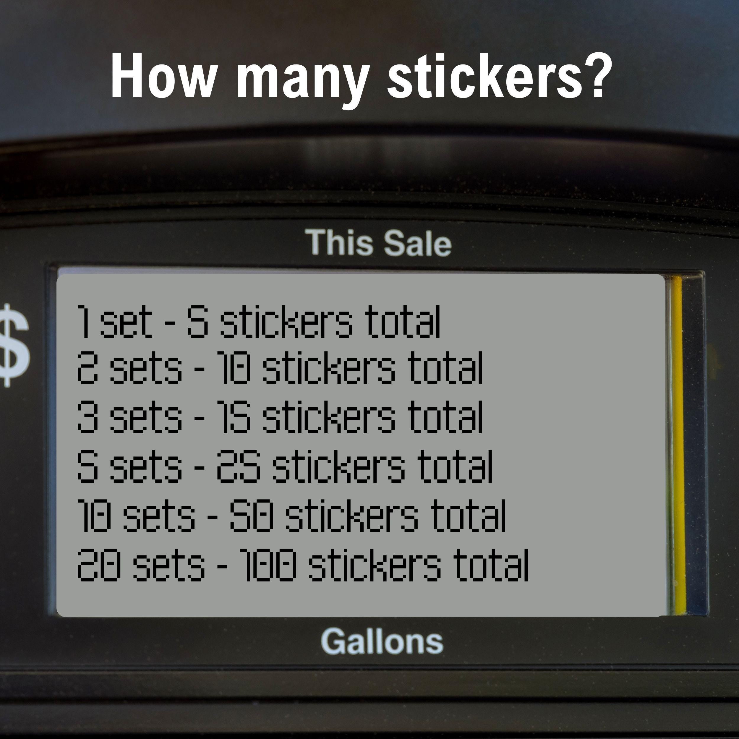Gas Price Political Stickers – Bold Statement Decals