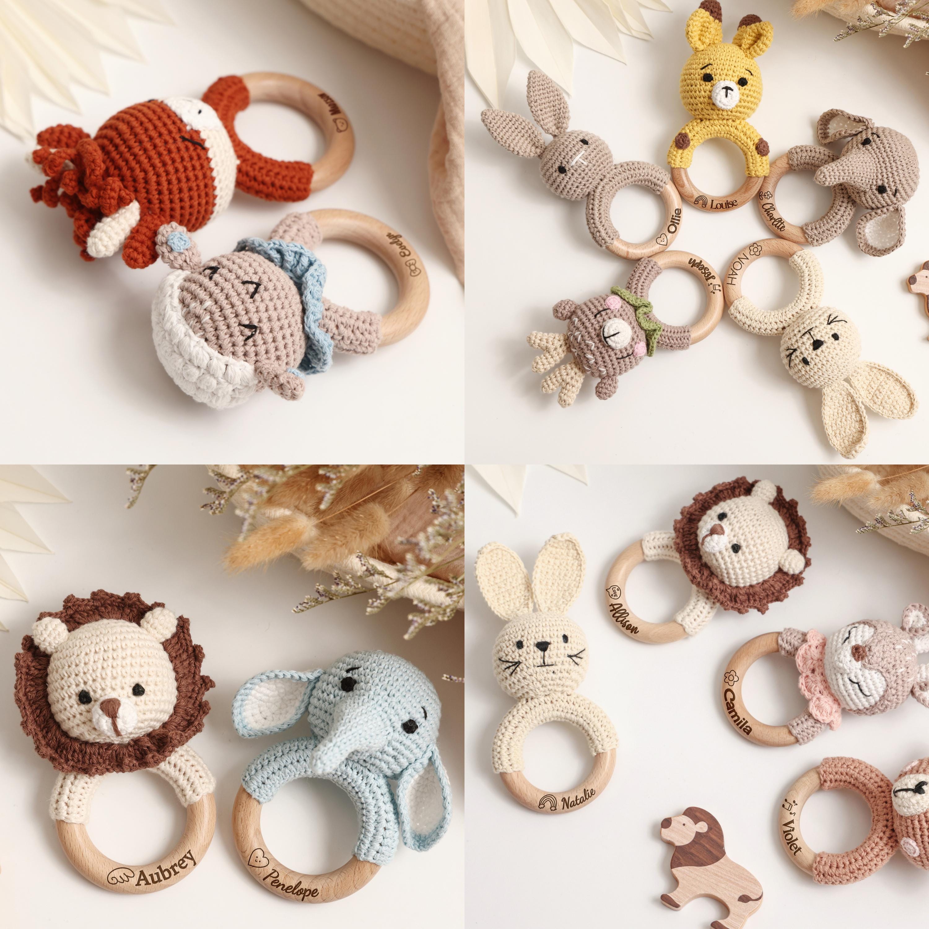 Custom Name Baby Rattle, Engraved Infant Gift, Baby Shower Present, Handmade Newborn Keepsake Toy