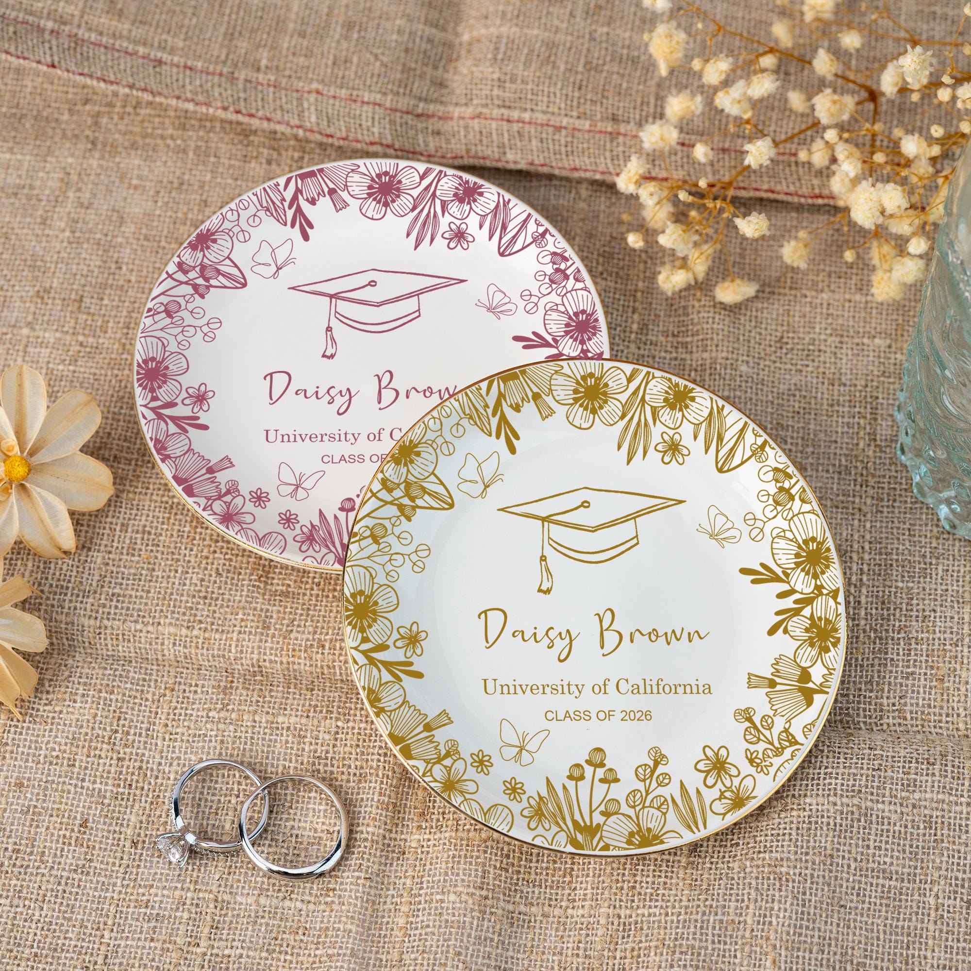 Personalized Graduation Ceramic Ring Dish
