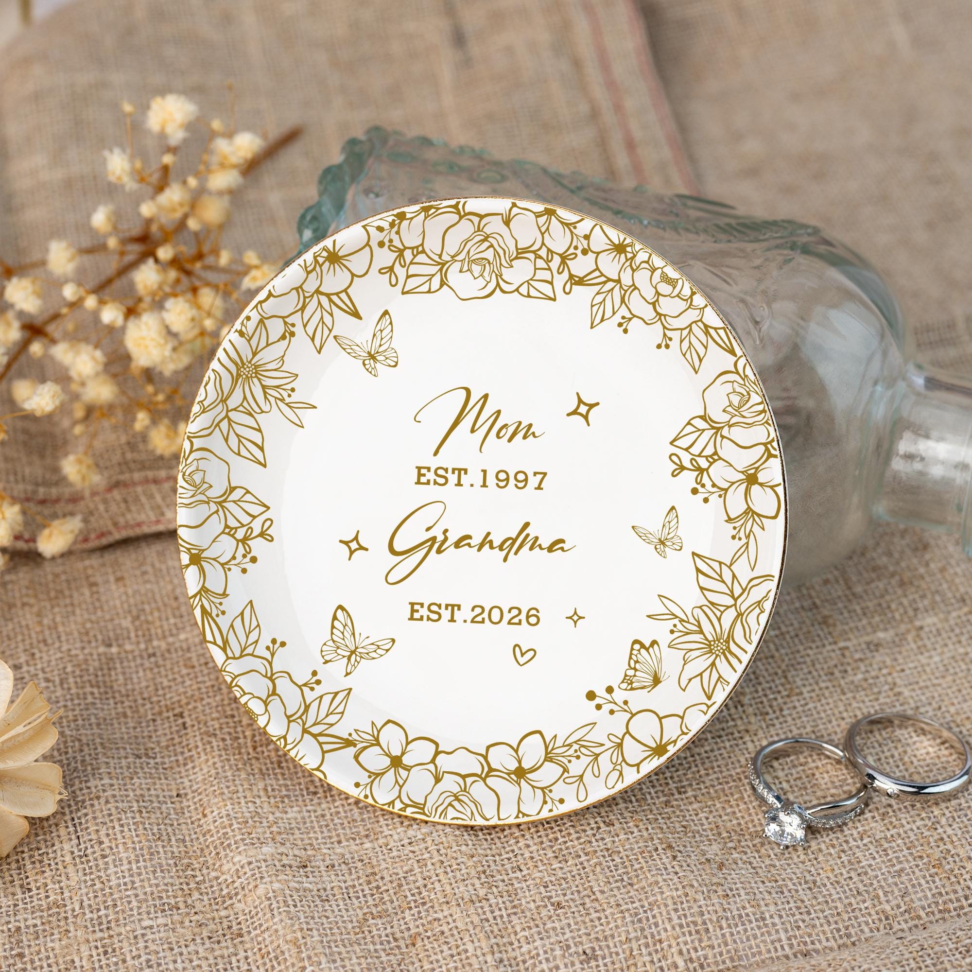 Custom Grandma-To-Be Jewelry Dish
