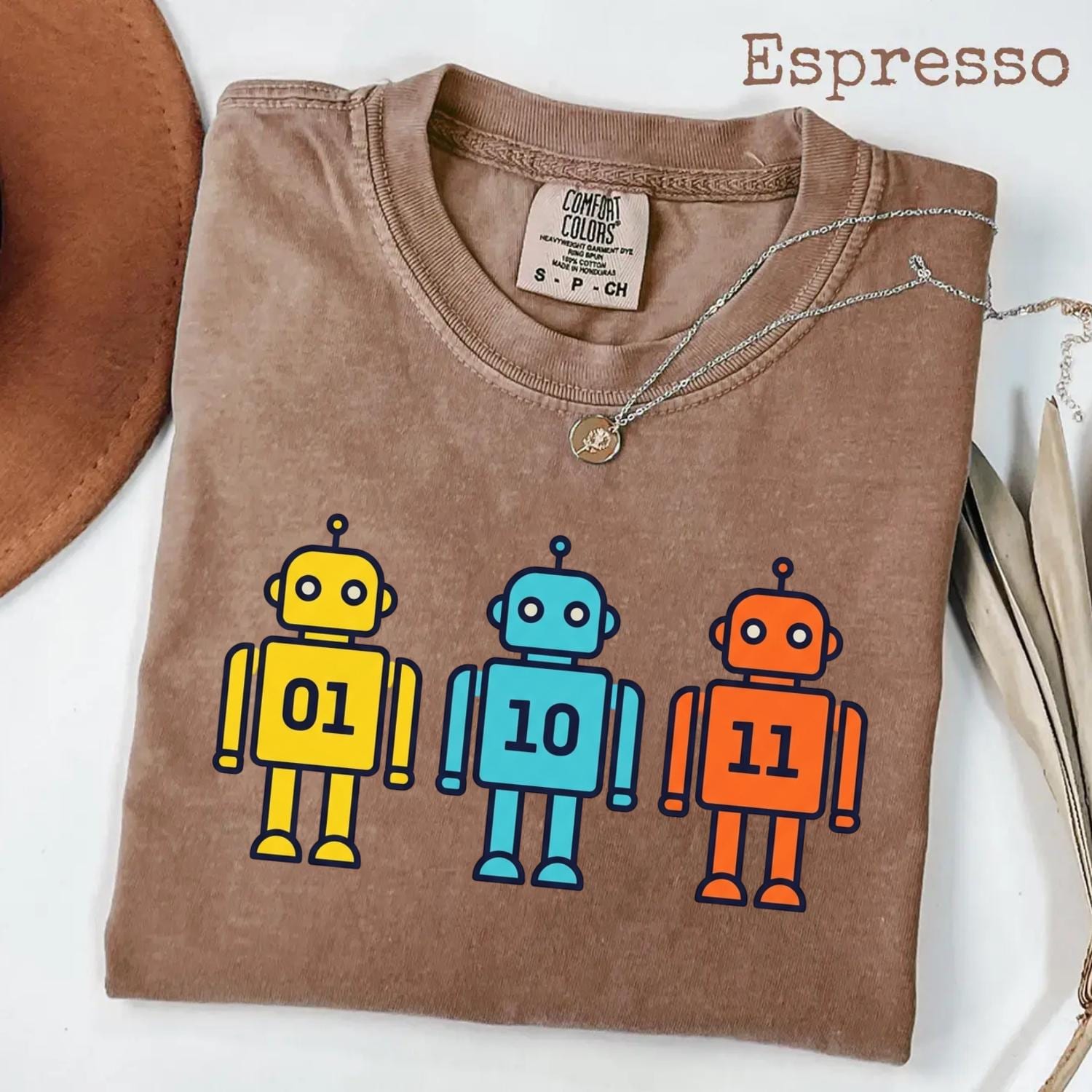 Binary Robot Geek T-Shirt – Funny Nerd Tech Tee