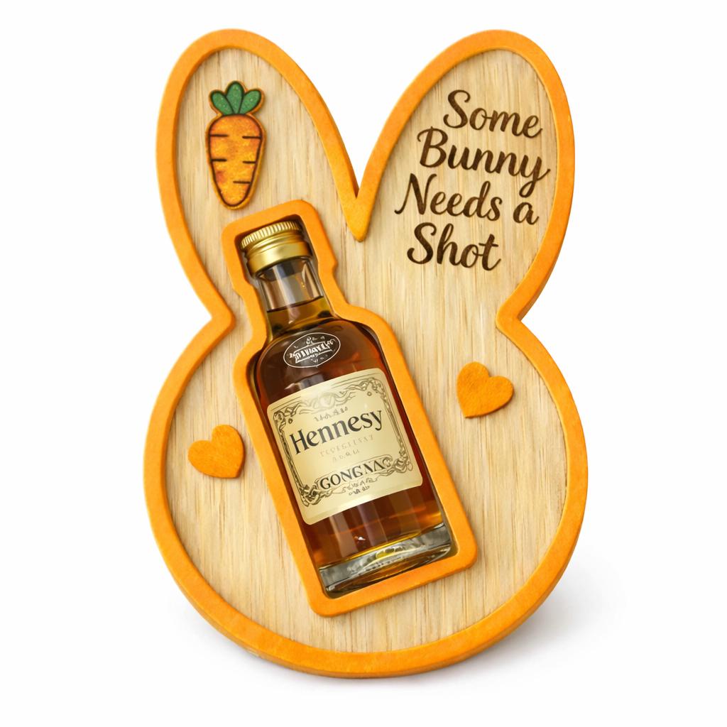 Bunny Tiered Egg Holder – Funny Easter Bunny Liquor Gift