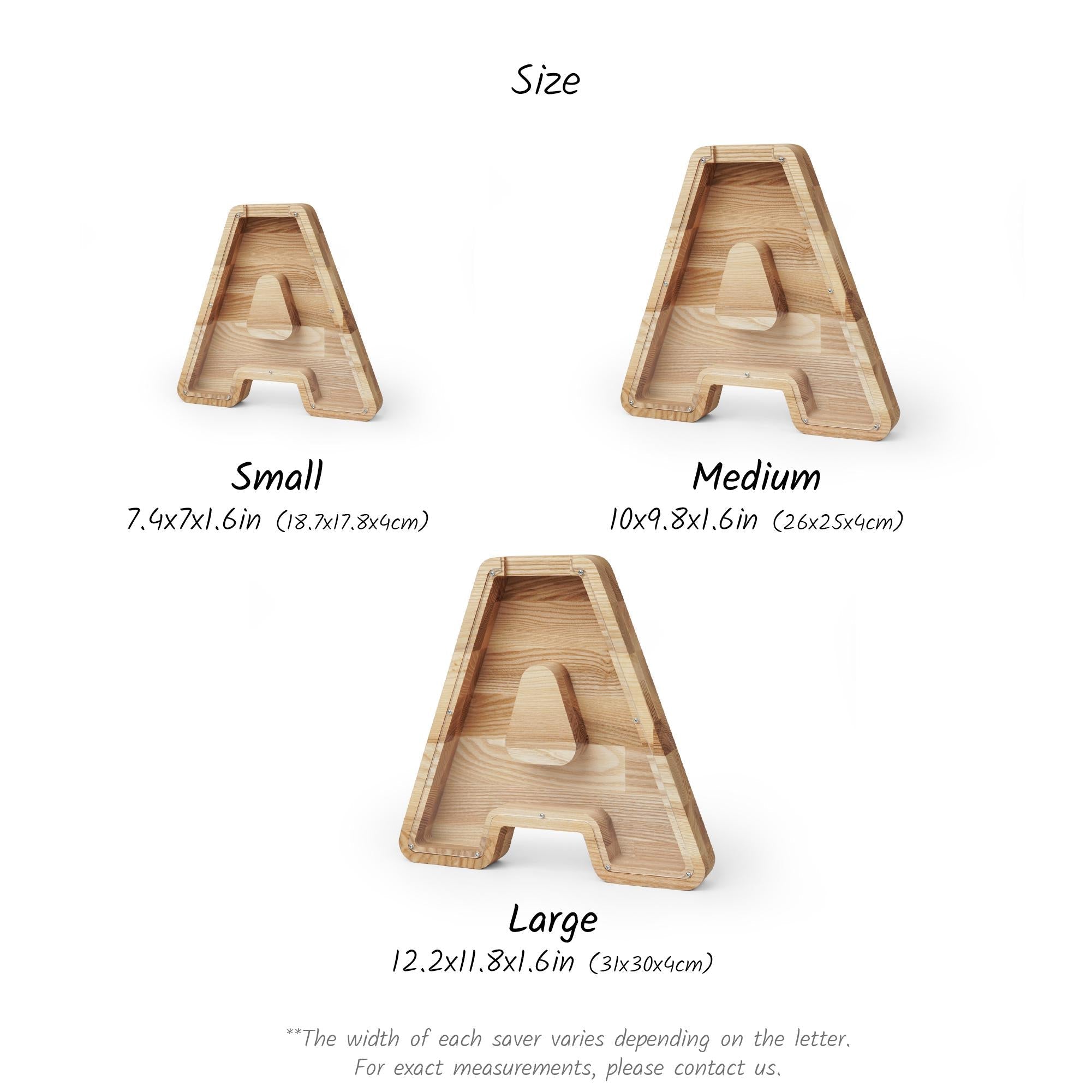 Personalized Letter Piggy Bank For Kids, Custom Money Box for Birthday Gift, Name Engraved Coin Jar