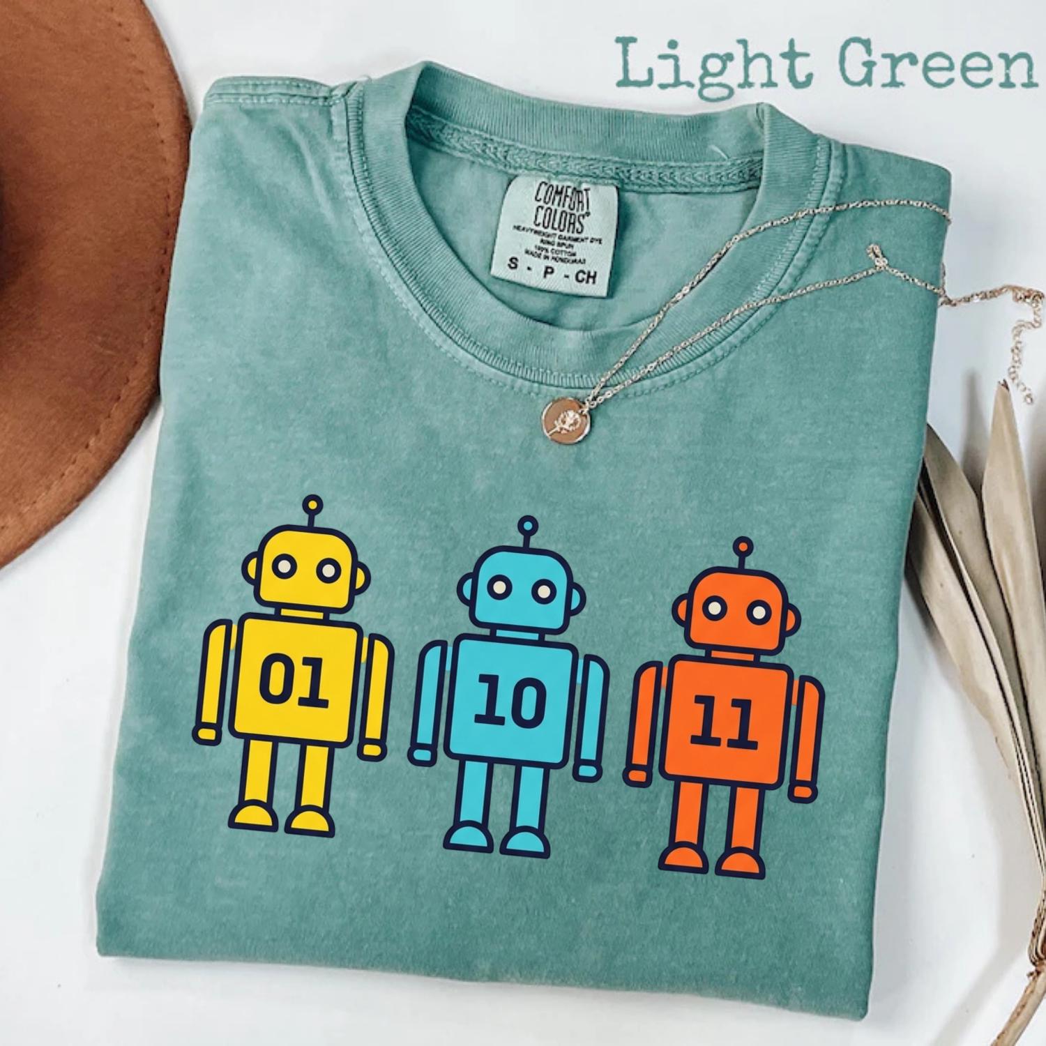 Binary Robot Geek T-Shirt – Funny Nerd Tech Tee