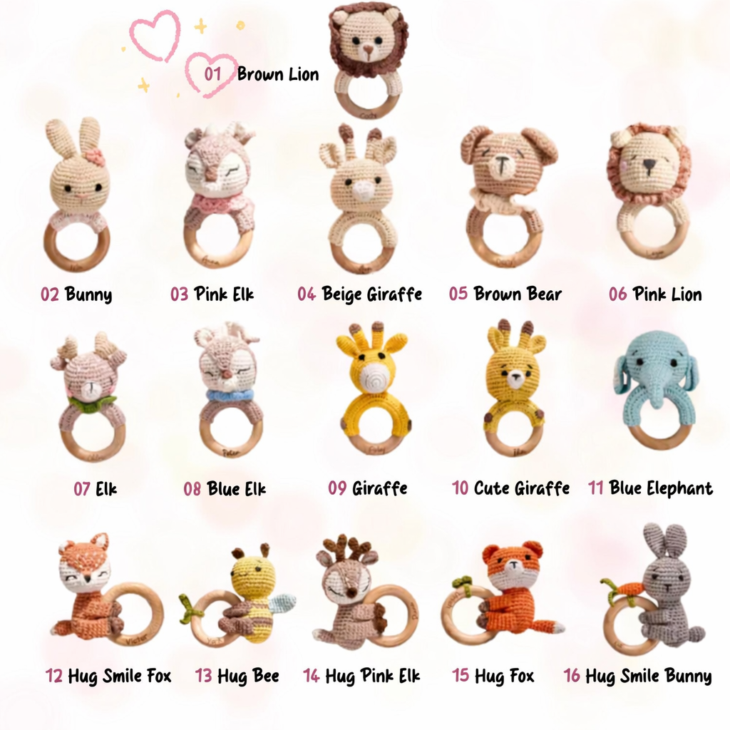 Custom Easter Rattle – Personalized Bunny Baby Toy