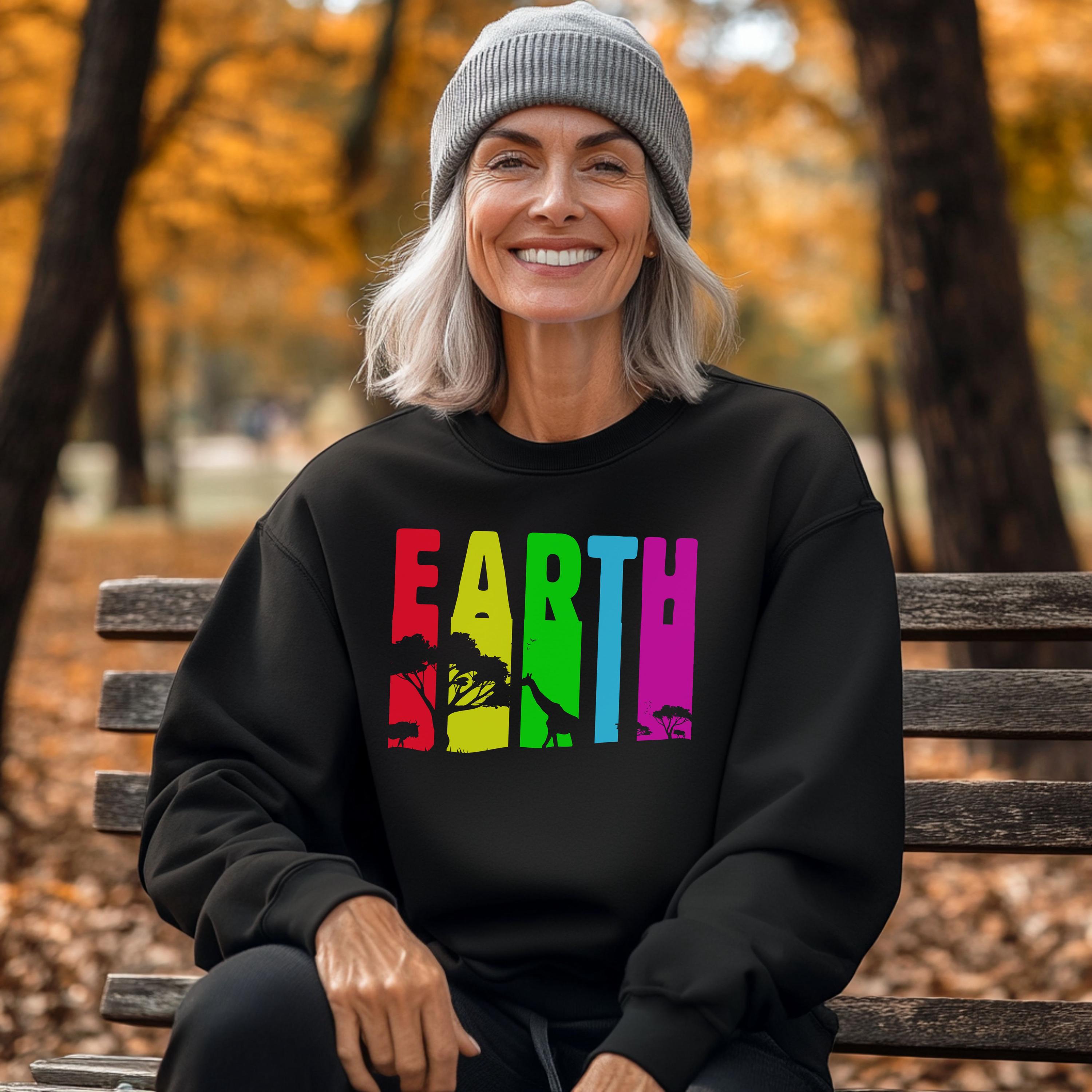 Earth Day Safari Animals Sweatshirt – Save Wildlife Hoodie, Nature Lover Gift