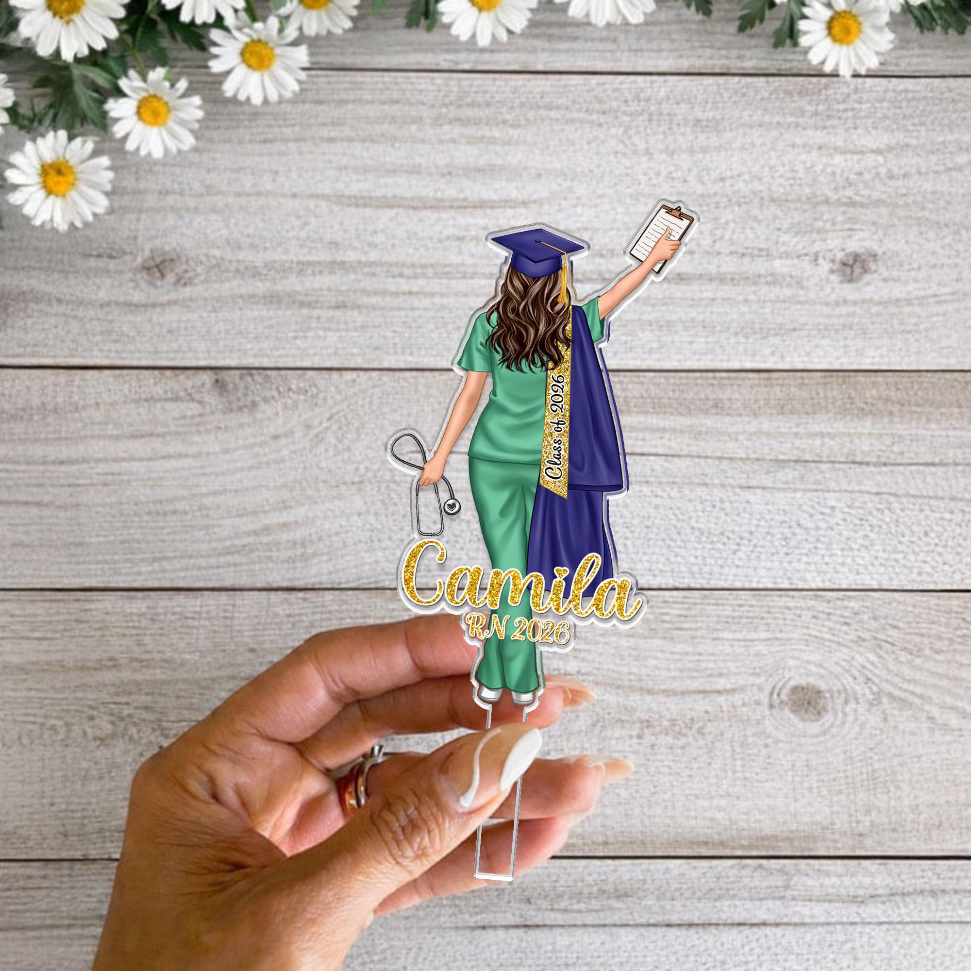 Personalized Nurse Graduation Cake Topper – Celebrate the Class of 2026!