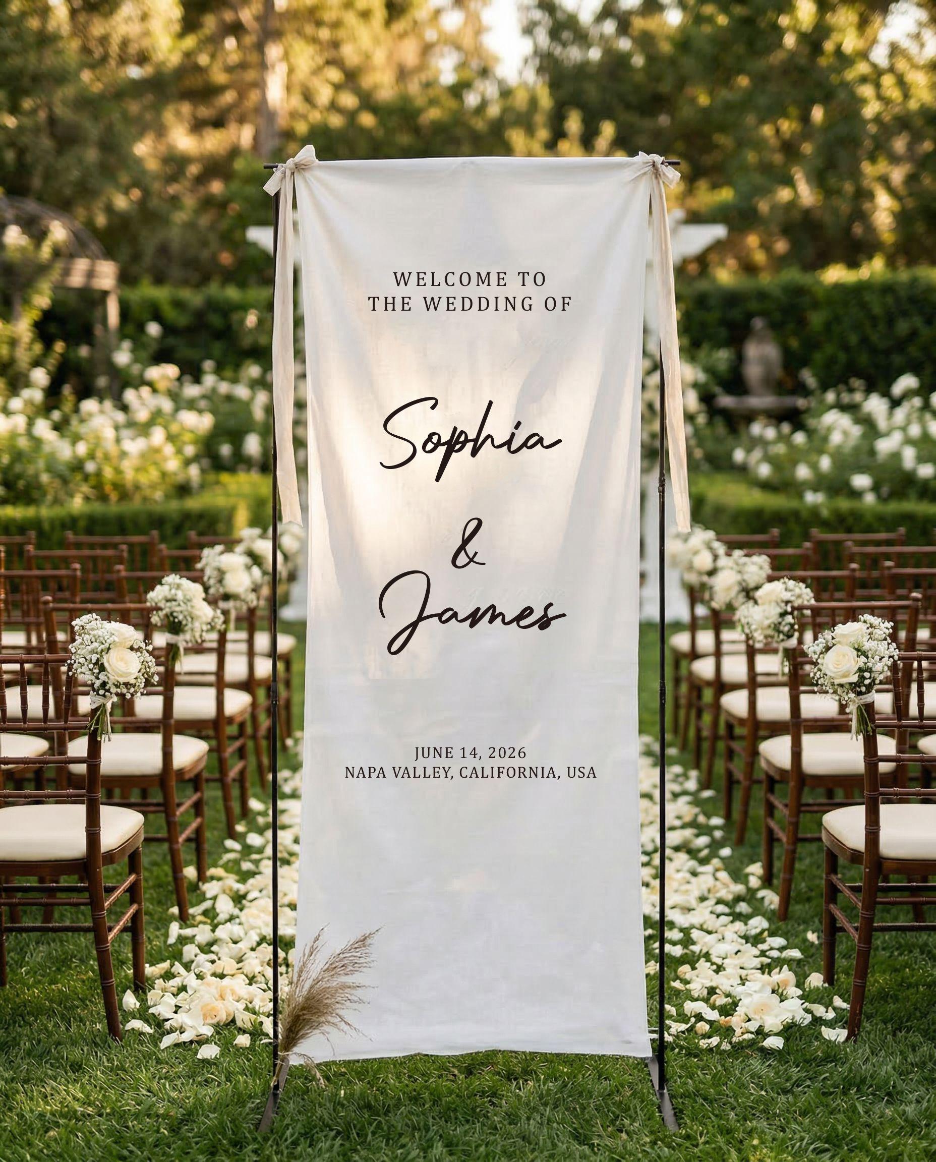 Personalized Linen Bridal Shower Sign
