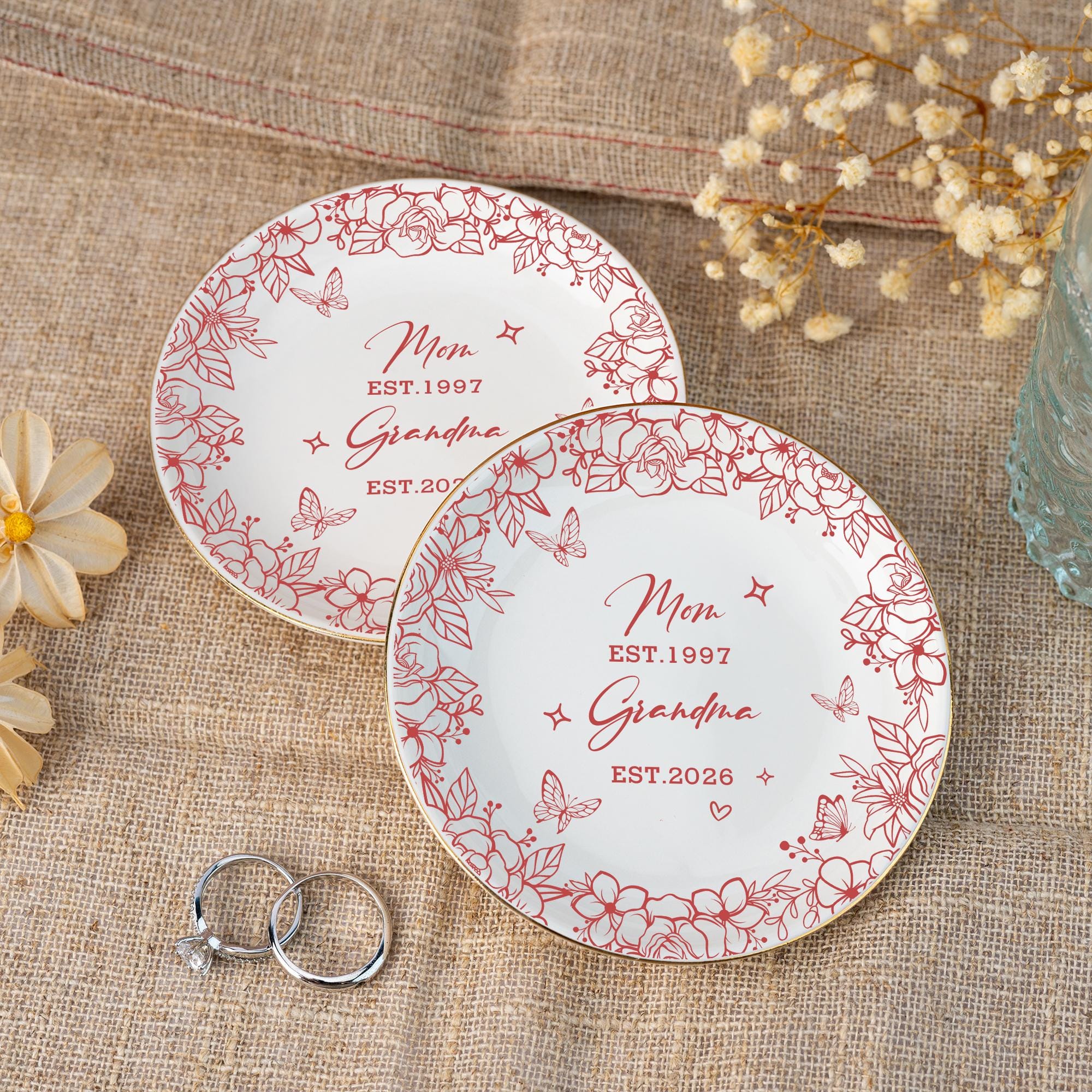 Custom Grandma-To-Be Jewelry Dish