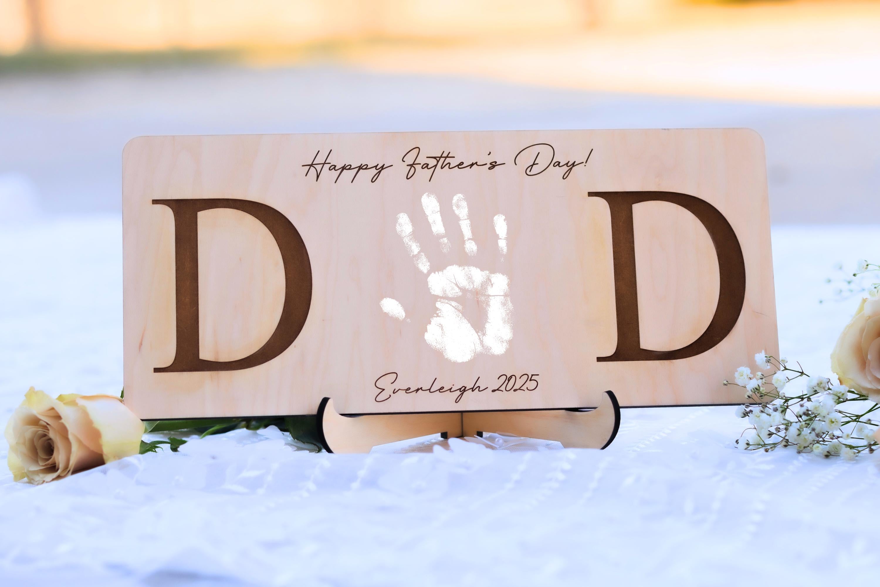 First Mother's Day Keepsake, Mother's Day Handprint, Baby's First Mother's Day Footprint Art