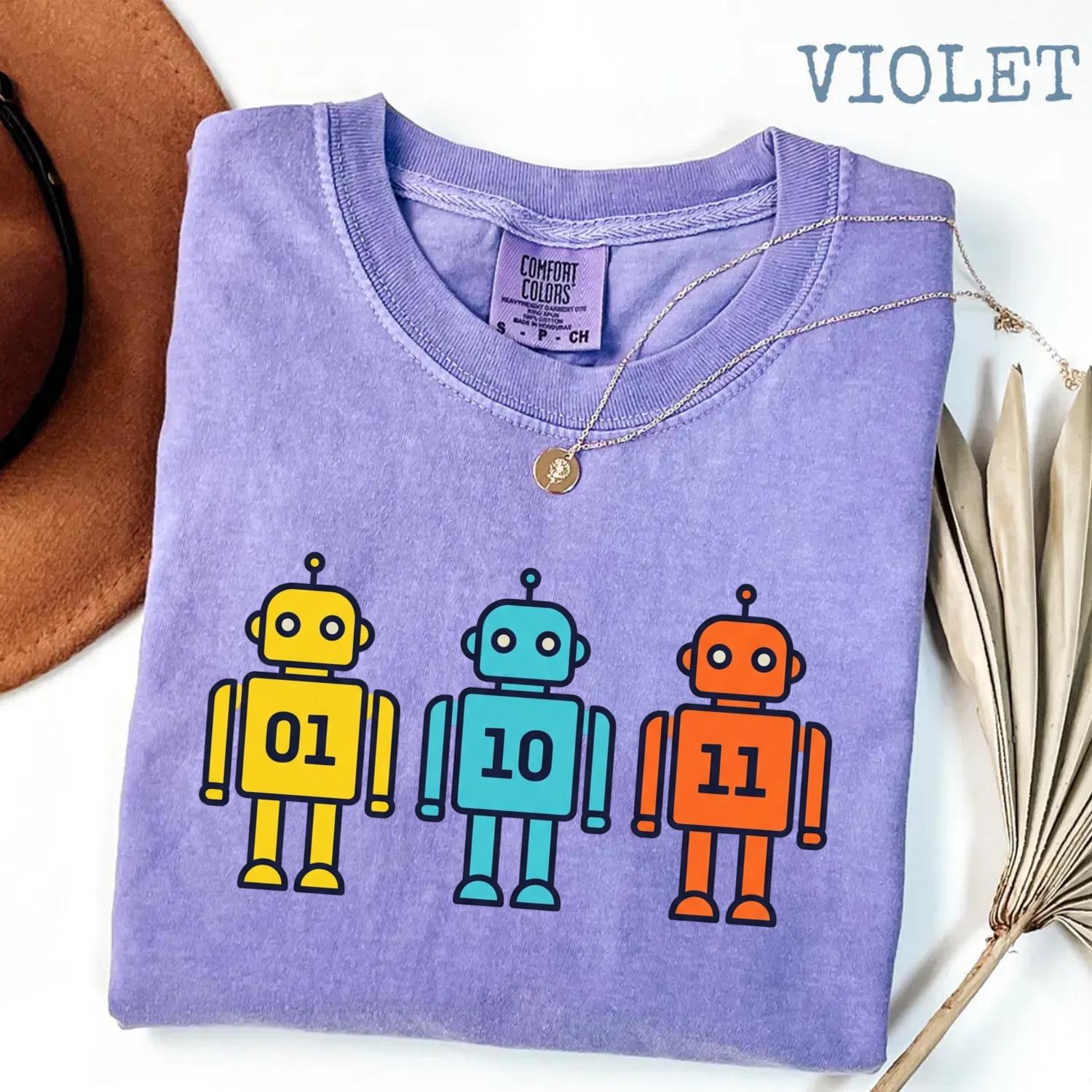 Binary Robot Geek T-Shirt – Funny Nerd Tech Tee