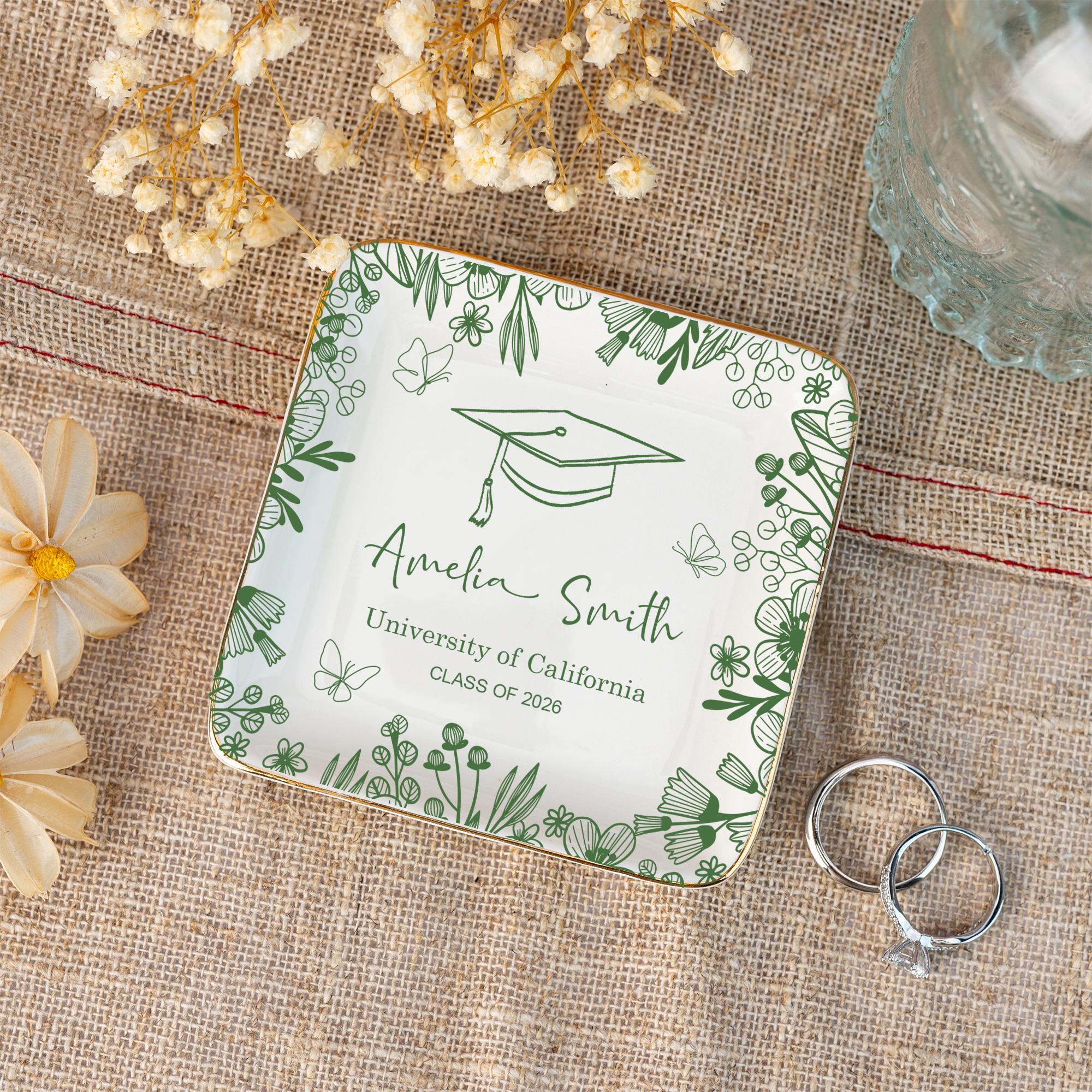 Personalized Graduation Ceramic Ring Dish