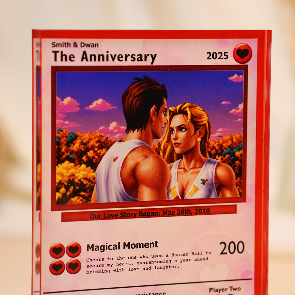 Personalized Poke Anniversary Acrylic Plaque, Gift for Him, Gift for Her, Custom Photo Anime