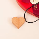 Hidden Magnetic Wooden Locket Necklace with Secret Compartment
