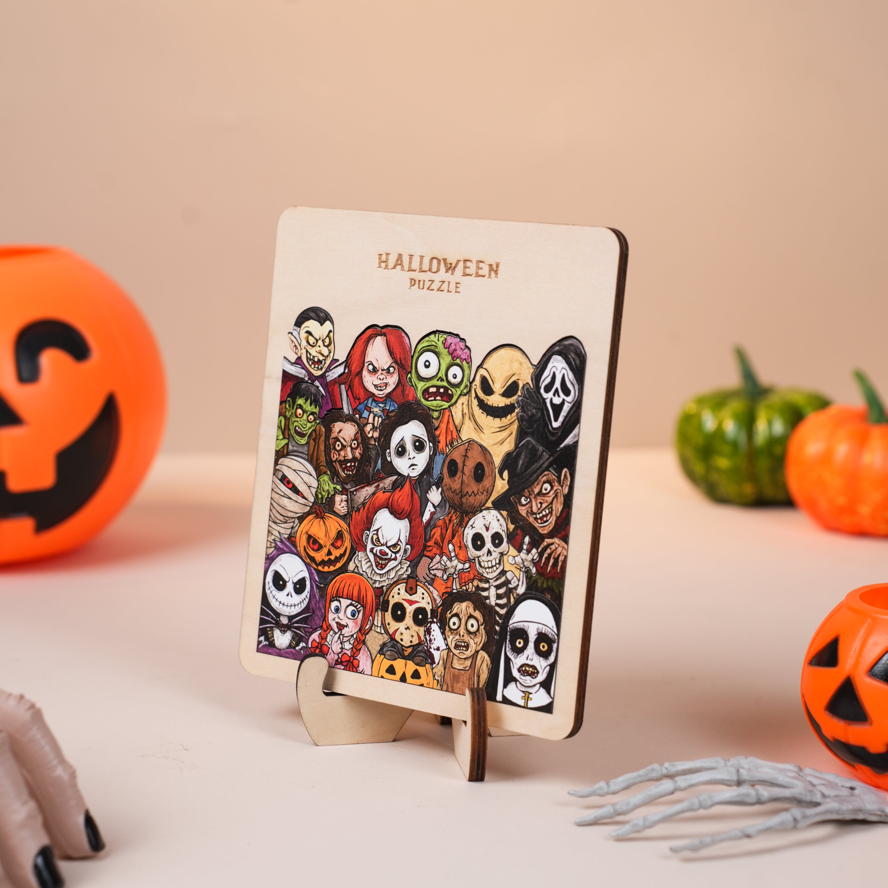 Halloween Horror Charactor Puzzle, Customize Gift for Halloween