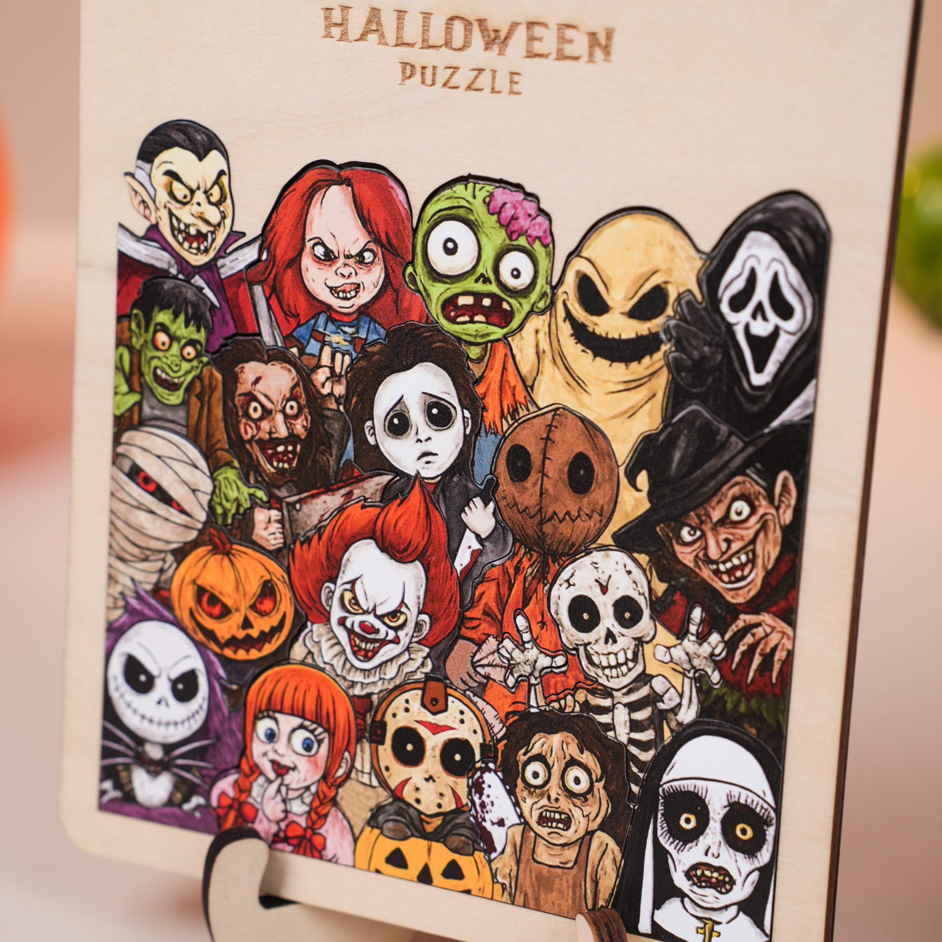 Halloween Horror Charactor Puzzle, Customize Gift for Halloween