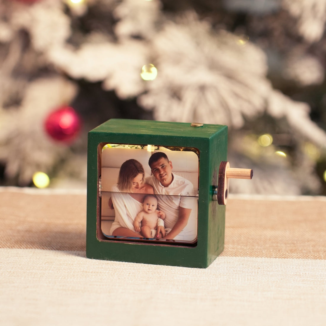 Personalized Flip Photo Box Christmas – Capture Moments, Forever