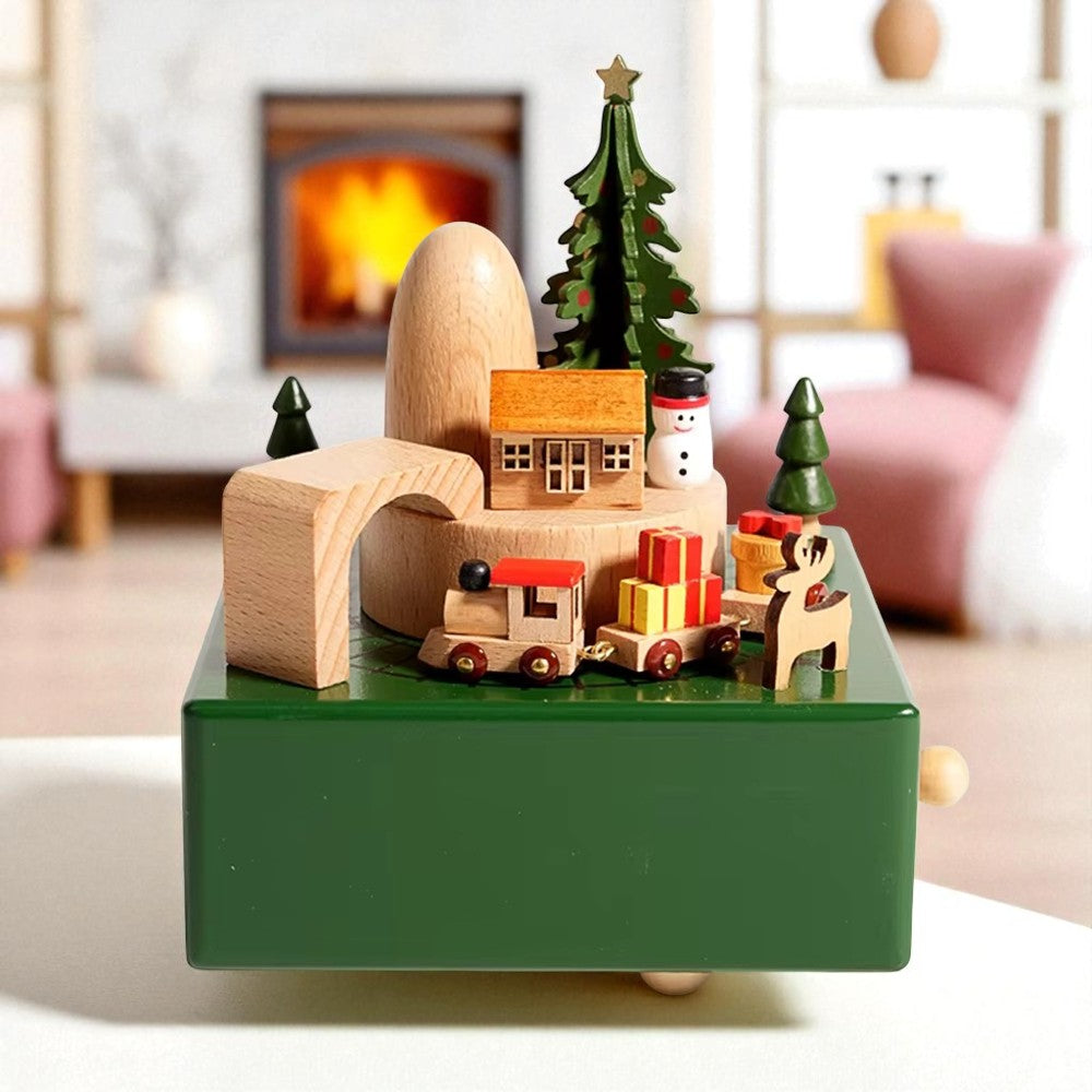 Musical Wooden Ballerina Carousel Keepsake, Engraved Name Music Box, Personalized Wooden MusicBox