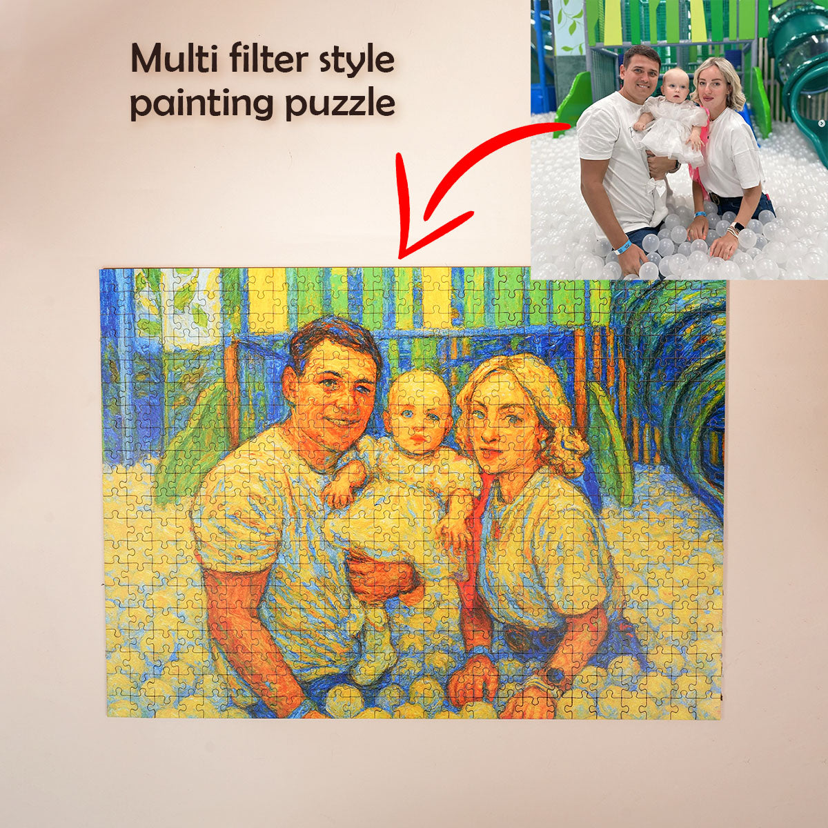 Personalized Painting Puzzle, Perfect Gift for your Family, Gift For Friends, Gift for Pets