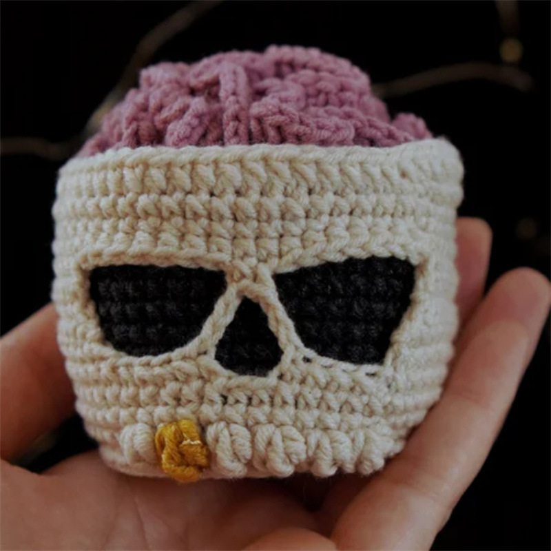 Halloween Brainy Skull Coaster Set