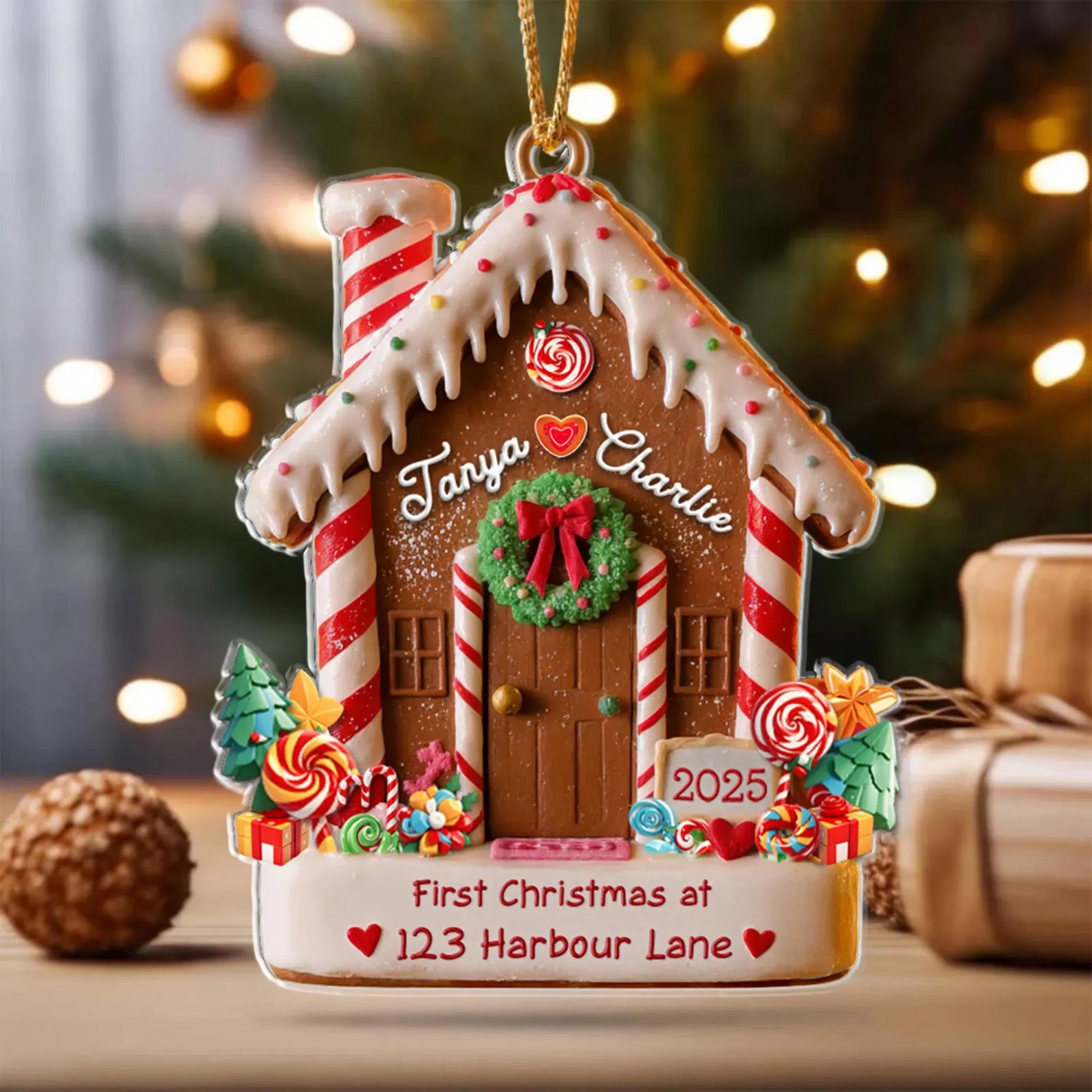 First Christmas in Our New Home Ornament, New Home Gingerbread Acrylic Ornament