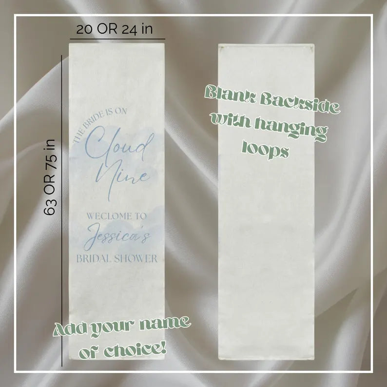 Custom Linen Bridal Shower Banner