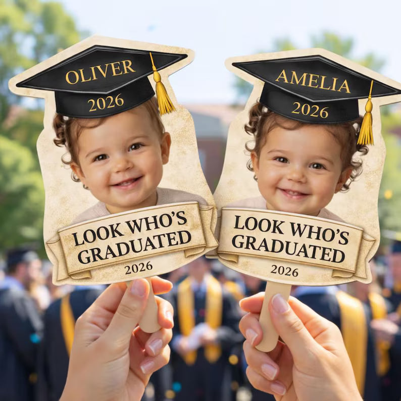 Look Who’s Graduated Baby Fan, Class of 2026