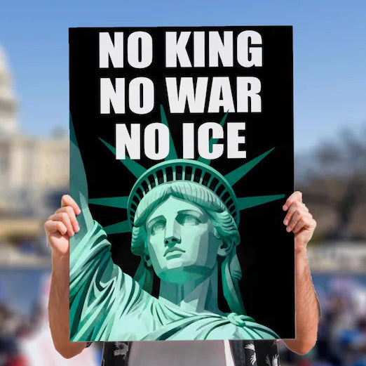 Abolish ICE No One Is Illegal Protest Sign – No Kings Protest Poster, Political Rally Sign