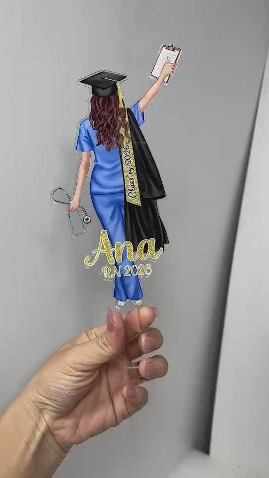 Personalized Nurse Graduation Cake Topper – Celebrate the Class of 2026!
