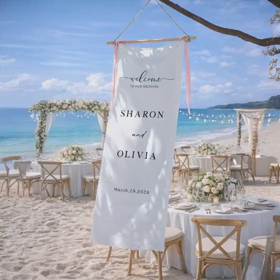 Personalized First Holy Communion Linen Banner