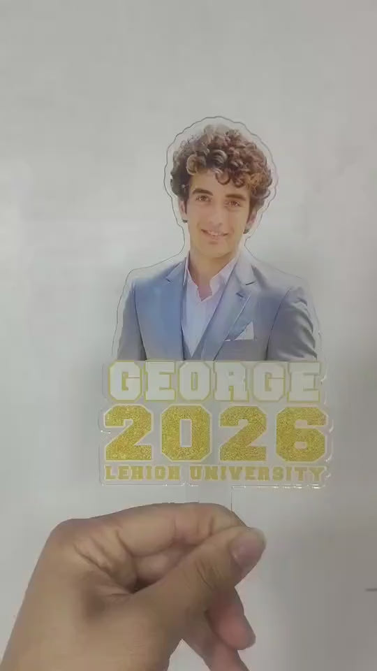 Custom Photo Graduation Cake Topper – Celebrate the Class of 2026 in Style