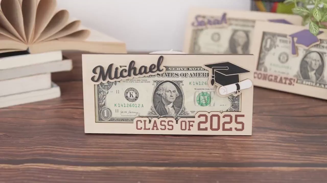 Graduation Money Holder Personalized, Class of 2026 Gift