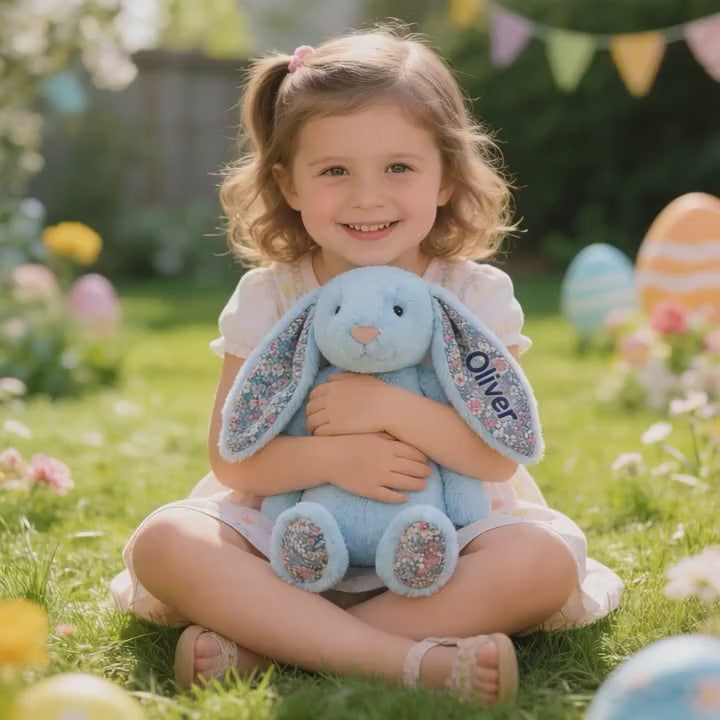 Custom Flora Stuffed Bunny – Personalized Plush Easter Gift