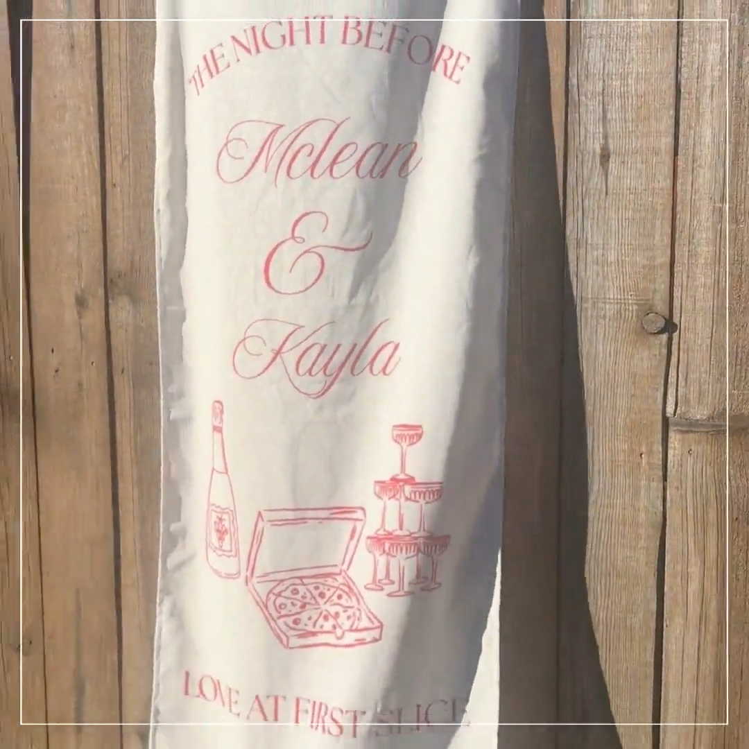 Custom Linen Bridal Shower Banner